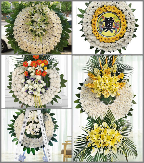 江苏扬州宝应县安宜镇白田村花圈速递